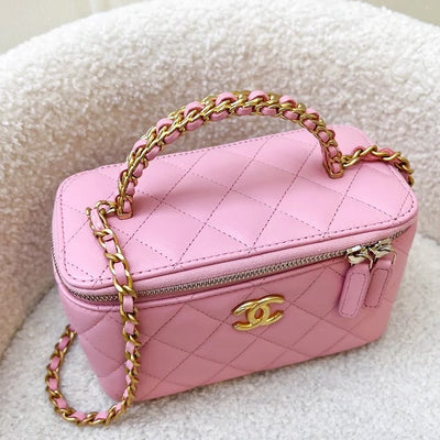 Chanel "Pick Me Up" Vanity on Chain in 22K Pink Lambskin and AGHW