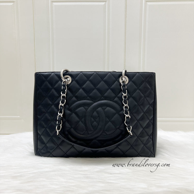 Chanel Grand Shopping Tote GST in Black Caviar and SHW