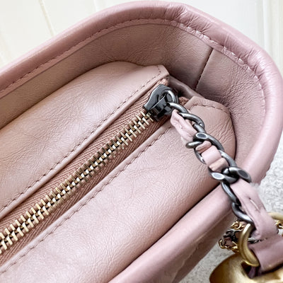 Chanel Medium (New Large) Gabrielle Hobo Bag in Nude Pink Chevron Calfskin and 3-tone HW