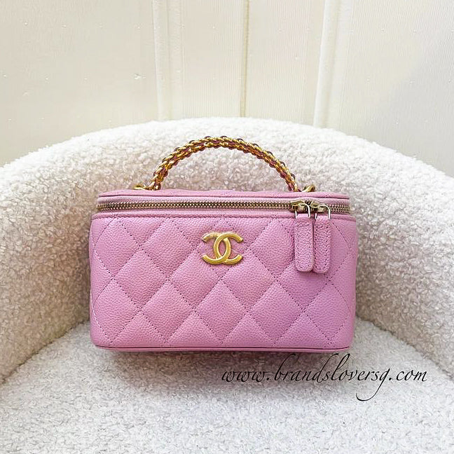 Chanel "Pick Me Up" Vanity on Chain in 22S Pink Caviar and AGHW