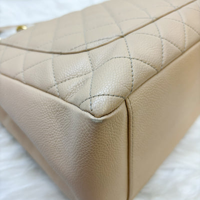 Chanel Grand Shopping Tote GST in Beige Caviar and GHW