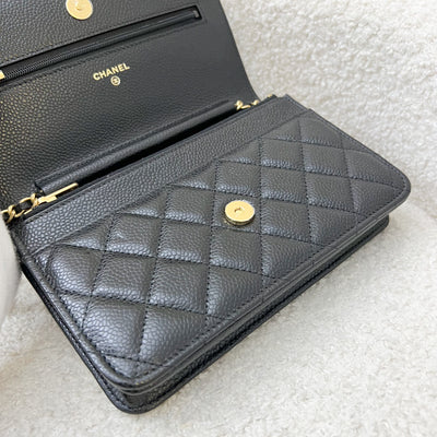 Chanel Classic Wallet on Chain WOC in Black Caviar and GHW