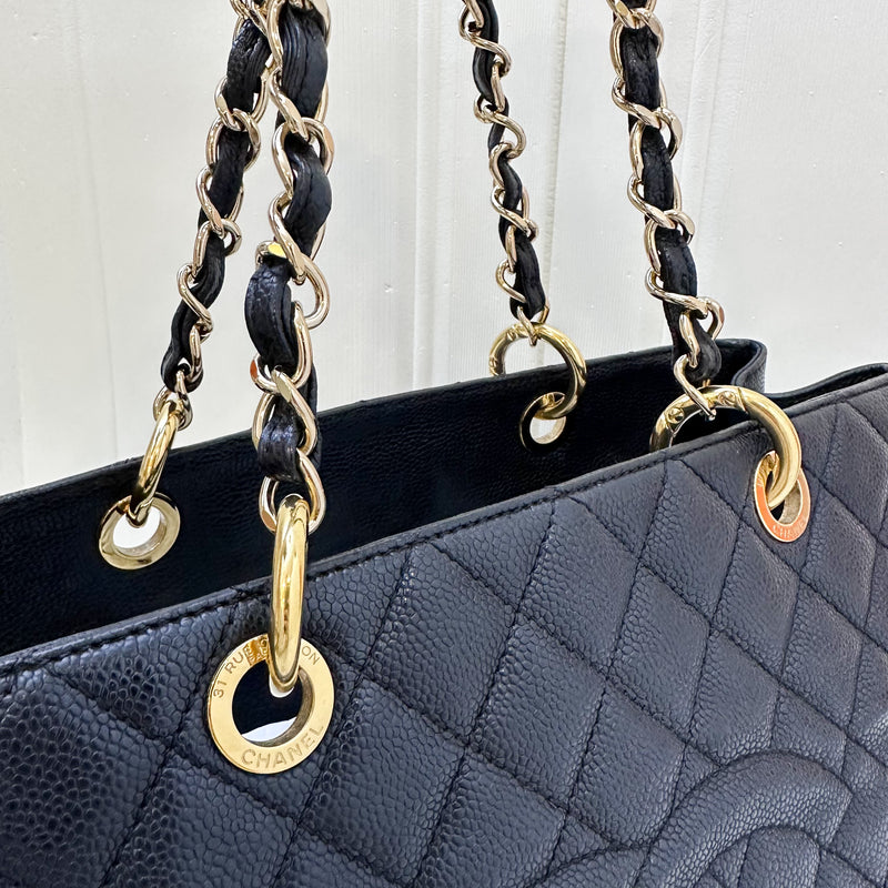 Chanel Grand Shopping Tote GST in Black Caviar and GHW