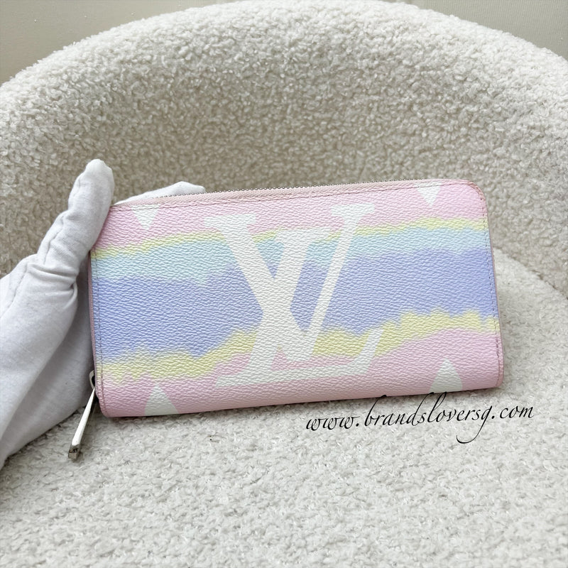 LV Zippy Long Wallet in Pastel Escale Canvas and GHW