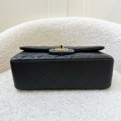 Chanel Classic Mini Rectangle in Black Lambskin and LGHW