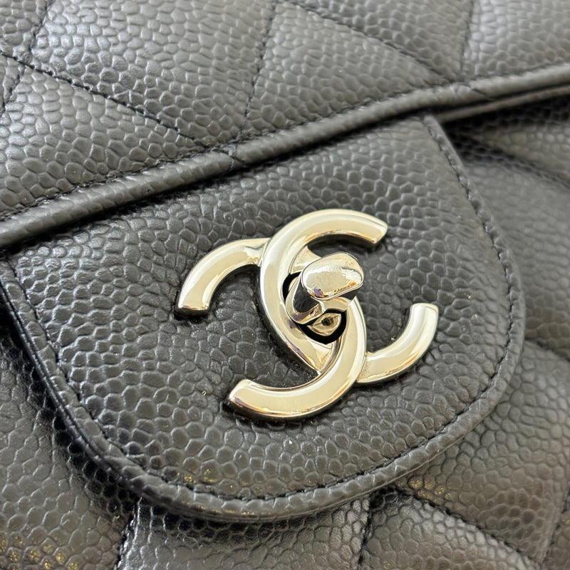 Chanel Jumbo Classic Flap SF in Black Caviar and SHW