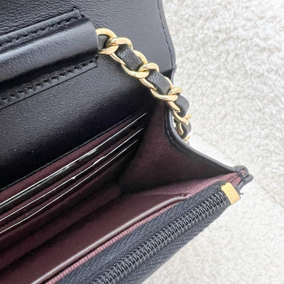 Chanel Classic Wallet on Chain WOC in Black Lambskin and GHW