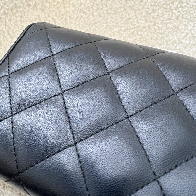 Chanel Classic Long Wallet in Black Lambskin and SHW