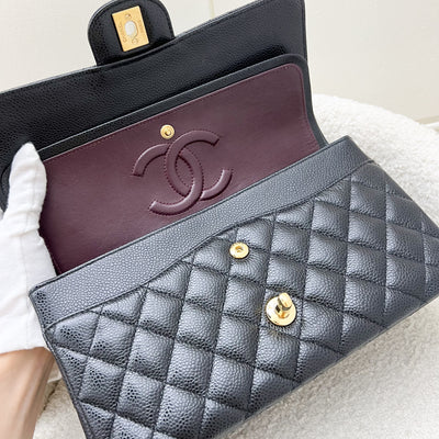 Chanel Medium Classic Flap CF in Black Caviar and GHW