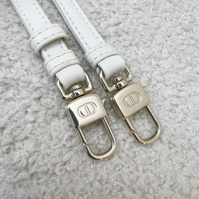 Dior Micro Lady D-Joy Bag in White Cannage Lambskin and LGHW