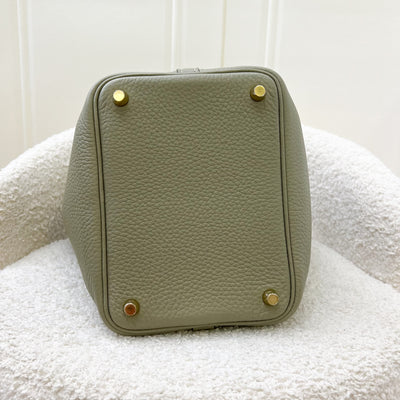 Hermes Picotin 18 in Sage Clemence Leather and GHW