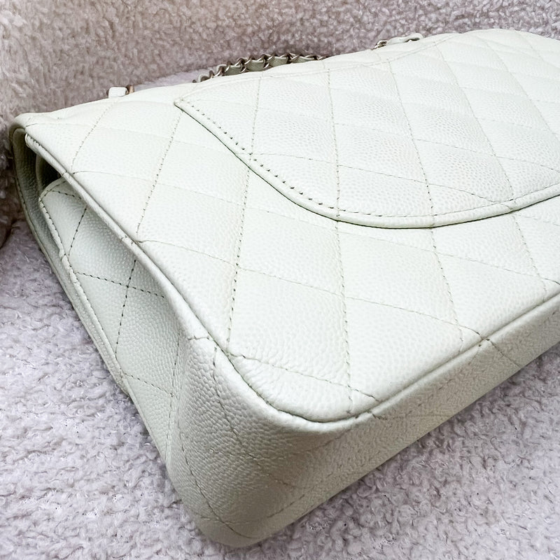 Chanel Medium Classic Flap CF in 22C Apple Green Caviar and LGHW