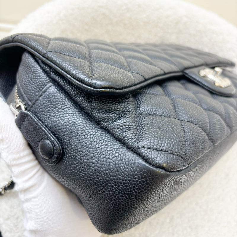 Chanel Easy Caviar Jumbo Flap Bag in Black Caviar and SHW