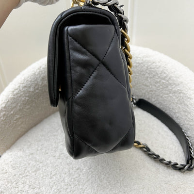 Chanel 19 Small Flap in Black Lambskin and 3-tone HW