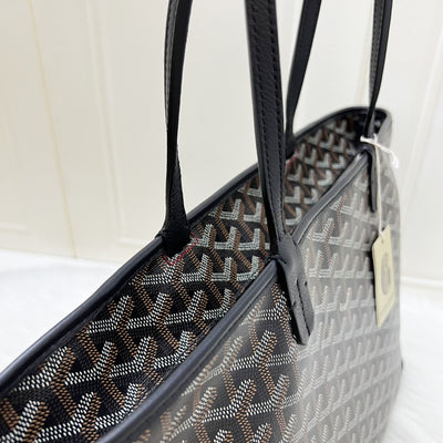 Goyard Artois PM Tote in Black Signature Goyardine Canvas