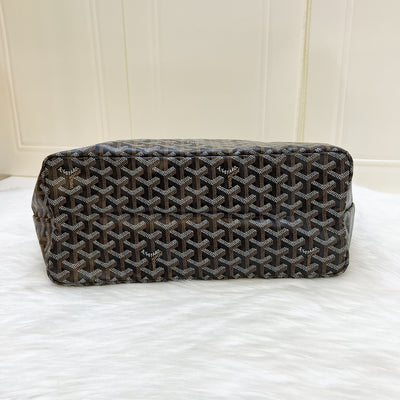 Goyard Saint Louis PM Tote in Black Signature Goyardine Canvas