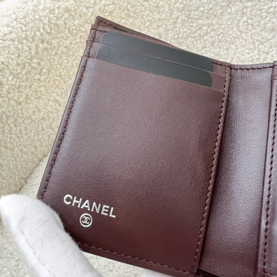 Chanel Classic Trifold Compact Wallet in Black Caviar and SHW