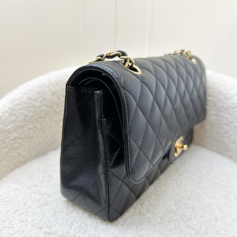 Chanel Medium Classic Flap CF in Black Caviar and GHW