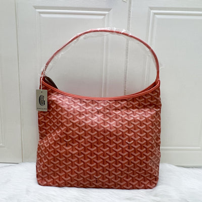 Goyard Boheme Hobo Bag in China Exclusive Limited Edition Coral Goyardine Canvas