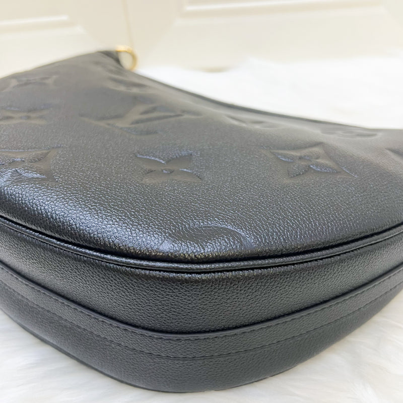 LV Loop Hobo in Black Noir Empreinte Leather and GHW (With Detachable Pouch)