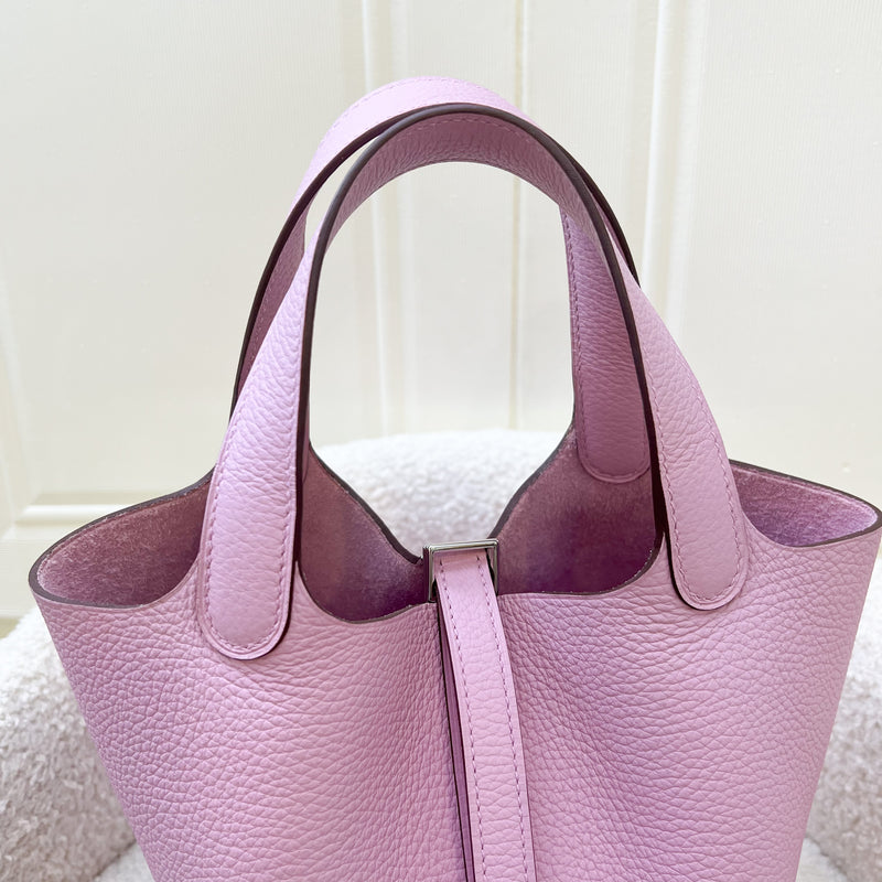 Hermes Picotin 18 in Mauve Sylvestre Clemence Leather and PHW