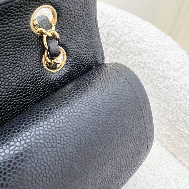 Chanel Medium Classic Flap CF in Black Caviar and 24K GHW