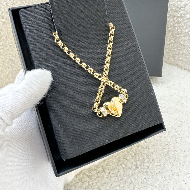 Chanel ⁠24P Heart Choker in Gold Tone HW