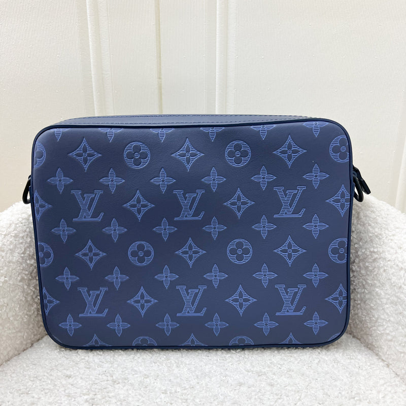 LV DUO Navy Messenger Bag in Monogram Canvas BHW