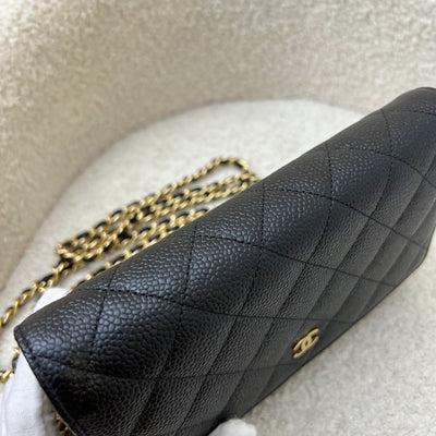 Chanel Classic Wallet on Chain WOC in Black Caviar and GHW