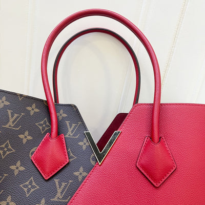 Louis Vuitton LV Kimono Tote Bag in Monogram Canvas, Red Leather and GHW