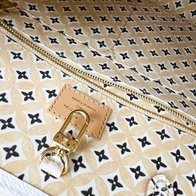 LV By The Pool Onthego MM in Ombre Beige / Creme Giant Monogram Canvas and GHW