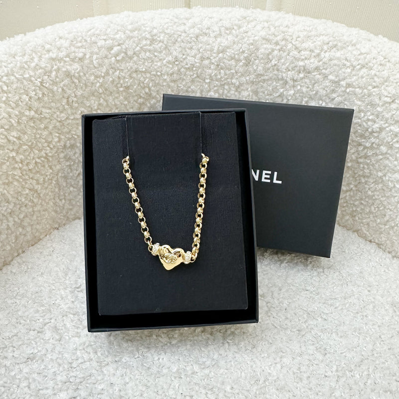 Chanel ⁠24P Heart Choker in Gold Tone HW