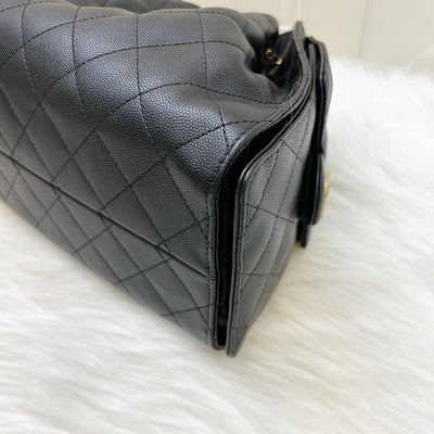 Chanel 25 Small Hobo Bag in Black Caviar and AGHW (Model: AS5293)