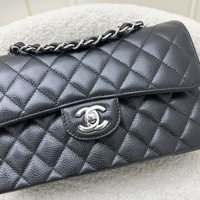 Chanel Small Classic Flap CF in Black Caviar and SHW