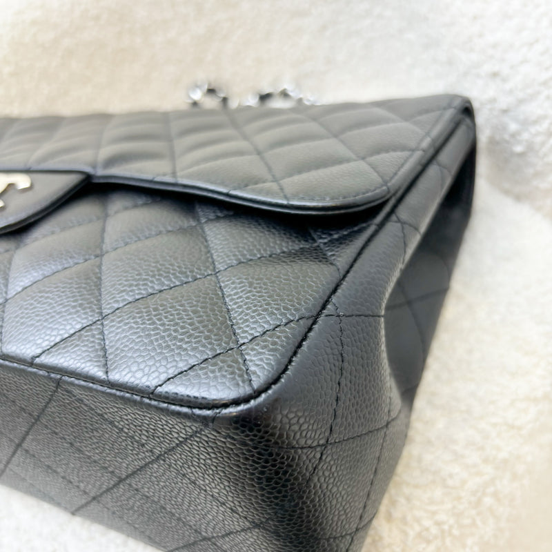 Chanel Jumbo Classic Flap SF in Black Caviar and SHW