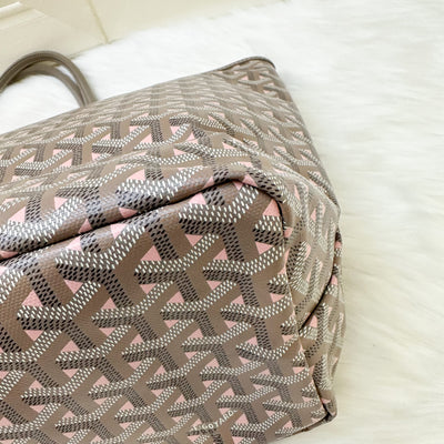 Goyard Saint Louis Claire Voie PM Tote in Limited Edition Grey / Pink Canvas and Pink Interior