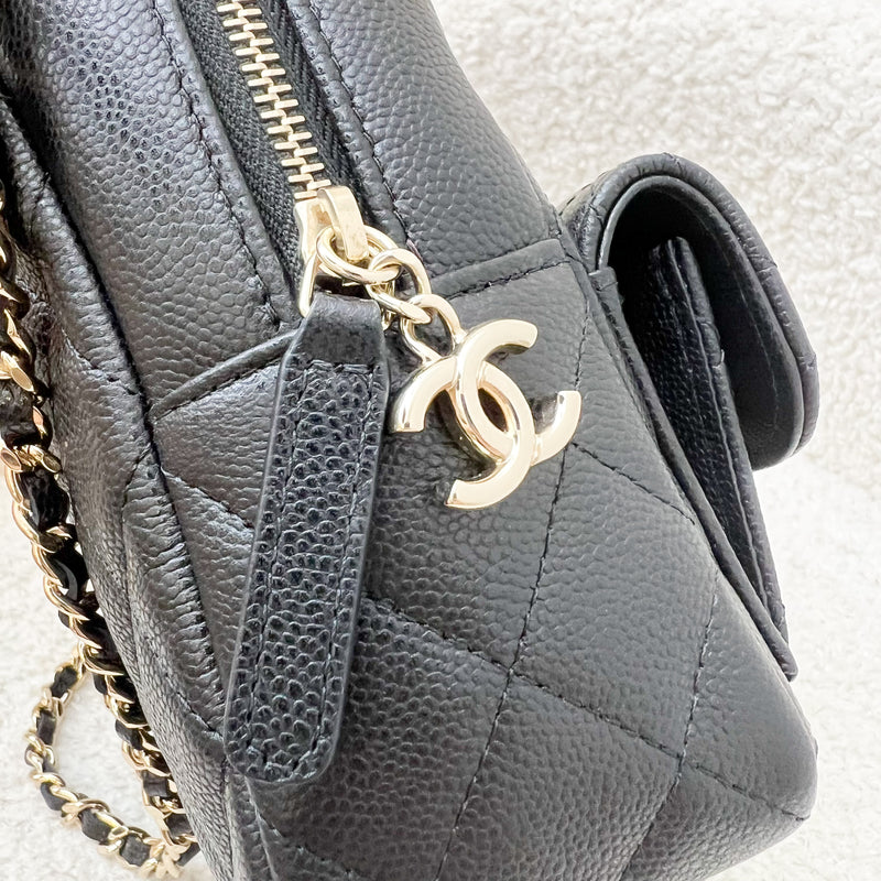 Chanel 24C Mini Backpack in Black Caviar and GHW