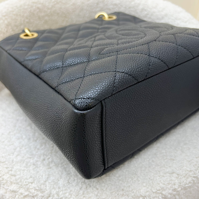 Chanel Petite Shopping Tote PST in Black Caviar and GHW