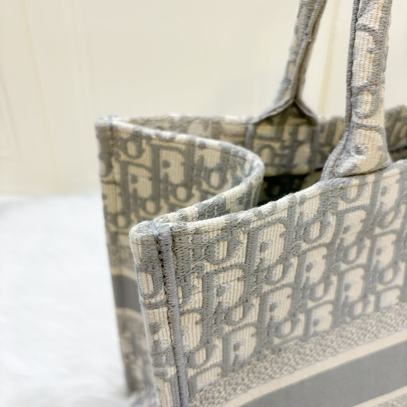 Dior Medium Book Tote in Grey Oblique Canvas