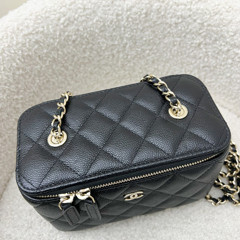 Chanel Classic Small Vanity in Black Caviar and LGHW