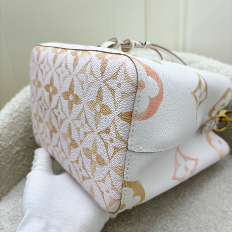 LV Neonoe BB Bucket Bag in 2023 By The Pool Beige / Pink Canvas and GHW