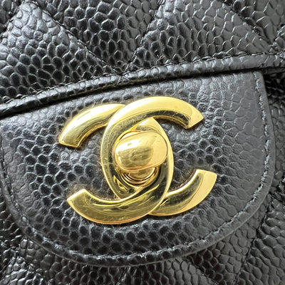 Chanel Medium Classic Flap CF in Black Caviar and GHW