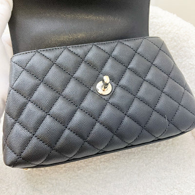 Chanel Small 24cm Coco Handle Flap in Black Caviar and LGHW