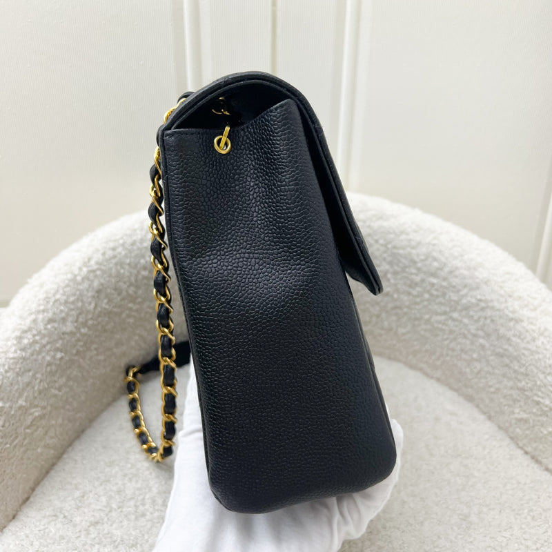 Chanel Vintage Medium Square Flap in Black Caviar and 24K GHW