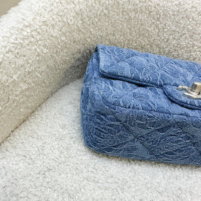 Chanel Sweet Heart Mini Rectangle Flap in Blue Denim and SHW