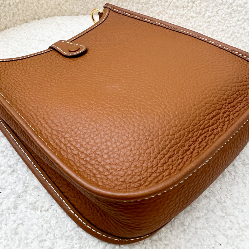 Hermes Mini Evelyne TPM in Gold Clemence Leather and GHW