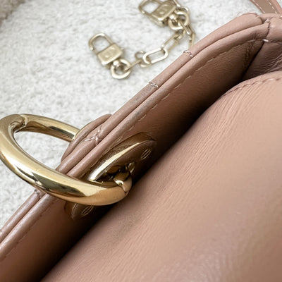 Dior Micro Lady D-Joy Bag in Rose des Vents Cannage Lambskin and LGHW (Model: S0910ONGE, Colour: M49P)