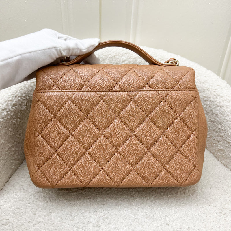 Chanel Business Affinity Medium Flap in 21P Caramel Caviar and LGHW