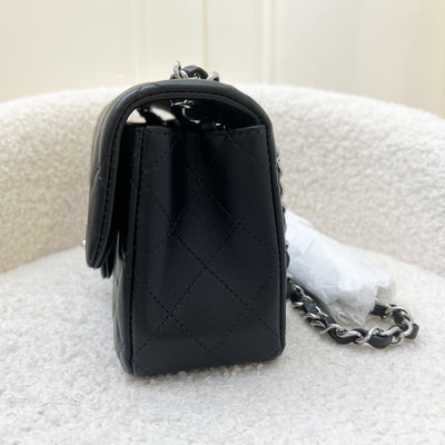 Chanel Classic Mini Rectangle Flap in Black Lambskin and SHW