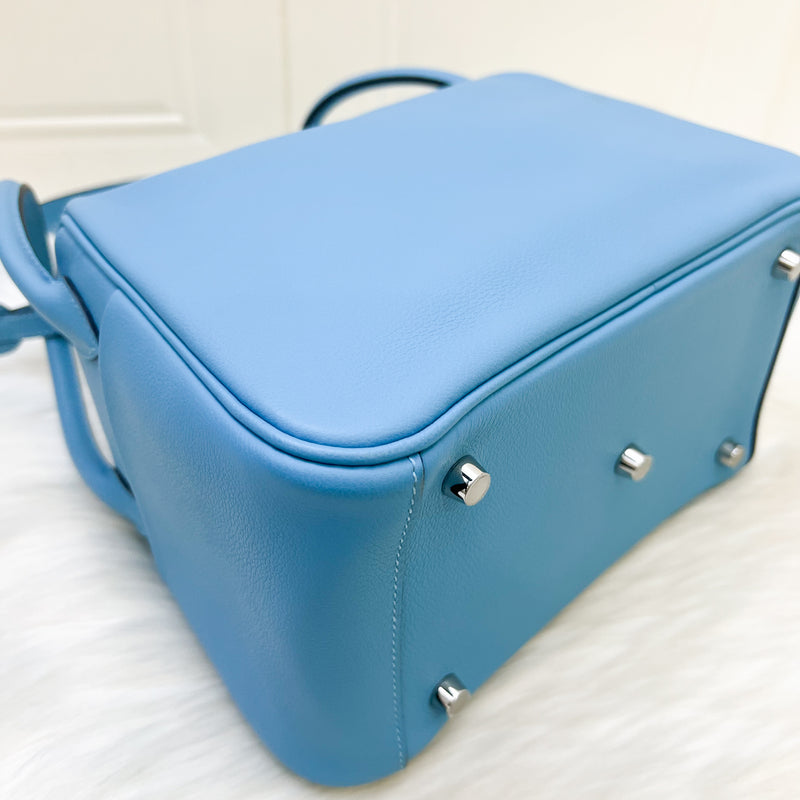 Hermes Lindy 26 in Sky Blue (Likely Bleu Du Nord) Evercolor Leather and PHW